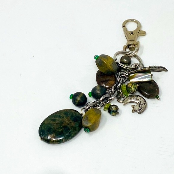 Semi-Precious Green Keyring/ Keychain $188 - Picture 7 of 9